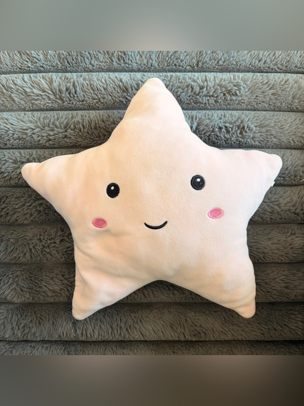 Pink star pillow